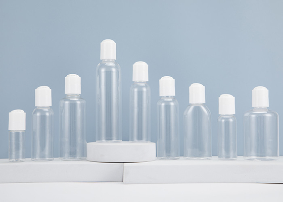 0.5 اونس 1 اونس 2 اونس 3 اونس 4 اونس Cosmo بطری های پلاستیکی گرد Clear PET با درپوش دیسک مطبوعاتی