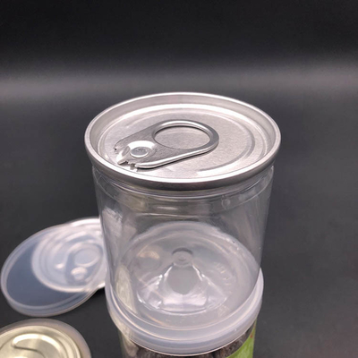 مواد غذایی خالی شیشه های پلاستیکی شفاف ظرف ذخیره سازی PET شیشه ماسون BPA شیشه های پلاستیکی رایگان با کاپ پلاستیکی