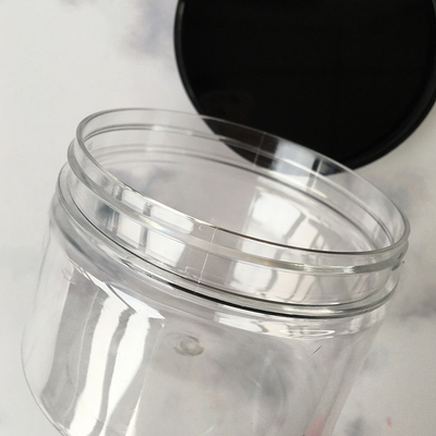 100ml 8oz 500ml 1000ml ظروف پلاستیکی شفاف برای نگهداری حیوانات خانگی قوطی کرم لوازم آرایشی درجه غذایی با پوشش