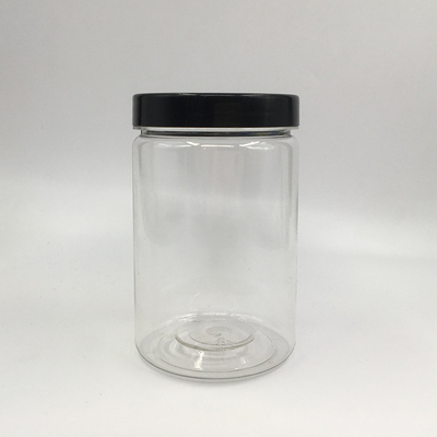 100ml 8oz 500ml 1000ml ظروف پلاستیکی شفاف برای نگهداری حیوانات خانگی قوطی کرم لوازم آرایشی درجه غذایی با پوشش