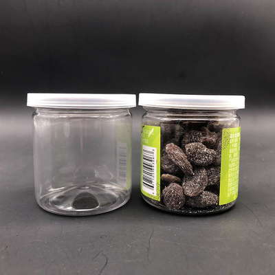 قوطی های پپ درجه غذایی قوطی های پلاستیکی شفاف PET با قطر 80mm 300# آلومینیوم آسان باز