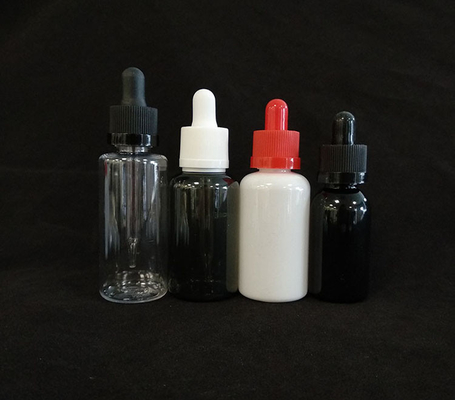 برچسب سفارشی بطری های قطره کش شفاف سیاه اندازه های مختلف 10ml-120ml سطح صاف 5000pcs چاپ