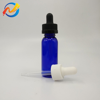 15ml لوگو سفارشی بطری های قطره کش پلاستیکی سطح صاف شفاف سیاه سفارشی