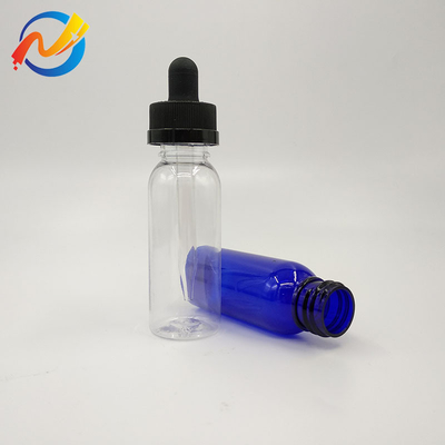 15ml لوگو سفارشی بطری های قطره کش پلاستیکی سطح صاف شفاف سیاه سفارشی
