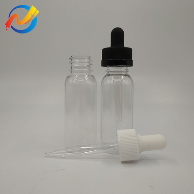 15ml لوگو سفارشی بطری های قطره کش پلاستیکی سطح صاف شفاف سیاه سفارشی
