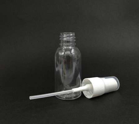 بطری اسپری پلاستیکی PET گرد برای استفاده روزانه طراحی کلاسیک رنگ شفاف سطح صاف
