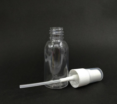 بطری اسپری پلاستیکی PET گرد برای استفاده روزانه طراحی کلاسیک رنگ شفاف سطح صاف