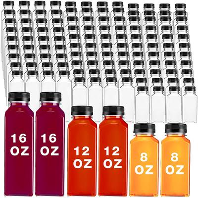 قوطی های چایی پلاستیکی مربع دور مدرن با دریچه ضد نشت 120ml-500ml ظرفیت