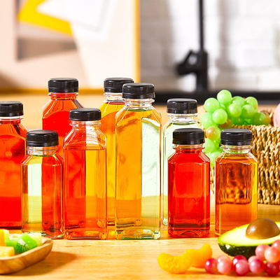 قوطی های چایی پلاستیکی مربع دور مدرن با دریچه ضد نشت 120ml-500ml ظرفیت