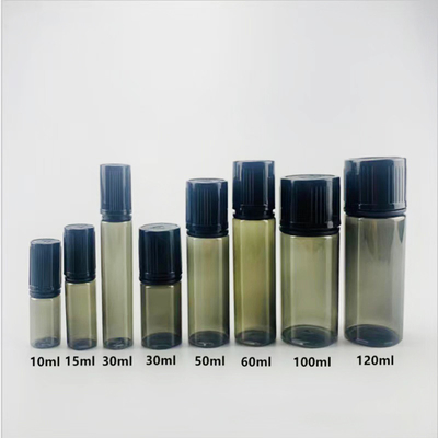 بطری های قطره ای مایع 10ml-100ml PET لوگو سفارشی چاپ صفحه نمایش شکل گرد