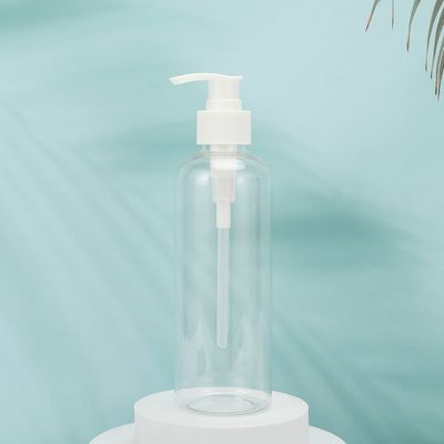 بطری های لوشن پلاستیکی PMMA گرد شکل سفارشی کالر PET UV Electroplated Cap 250ml-500ml