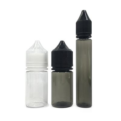 E مایع ضد بچه بطری های قفل پیچ بسته بندی چاپ 10ml-100ml ظرفیت