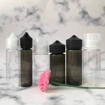 بطری مایع شفاف PET E قابل سفارشی چاپ رنگ پیچ کپسول مهر و موم برای آبمیوه Vaping