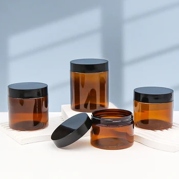 طرح شفاف آلومينيوم بسته بند بسته بندي ظرف جار - 2 اونس به 8 اونس ظرفيت