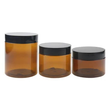 ظرف پیت سیاه زرد رنگ خالی 100 گرمی 120 گرمی 200 گرمی 250 گرمی 300 گرمی 500 گرمی شیشه ی پلاستیکی با پوشش داخلی 4 اونس 8 اونس