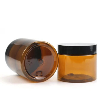 ظرف پیت سیاه زرد رنگ خالی 100 گرمی 120 گرمی 200 گرمی 250 گرمی 300 گرمی 500 گرمی شیشه ی پلاستیکی با پوشش داخلی 4 اونس 8 اونس