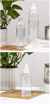 بطری اسپری PET شفاف گرد ظرفیت های مختلف برای استفاده از سطح صاف