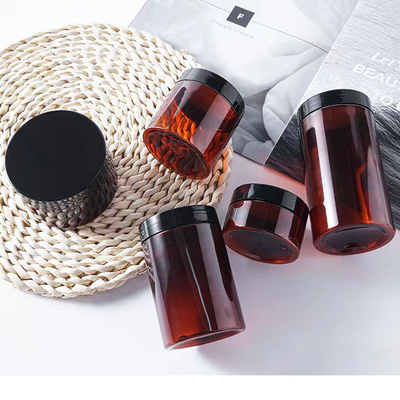 بسته بندی لوازم آرایشی کرم مراقبت از پوست PET شیشه 30ml 60ml 100ml 150ml شیشه های پلاستیکی سیاه