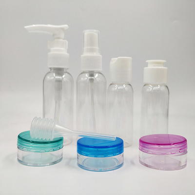 بطری های لوشن پلاستیکی شفاف UV با فلیپ تاپ در 30ml 50ml 60ml