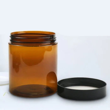 بطری های پلاستیکی PET 1 اونس 2 اونس 4 اونس 6 اونس 8 اونس 12 اونس 16 اونس بطری های پلاستیکی با دهان وسیع شفاف با پوشش آلومینیومی