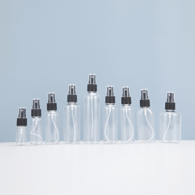 بطری اسپری پلاستیکی شفاف PET برای هر روز 10ml 15ml 30ml 50ml 60m 70ml 100ml 200ml 500ml
