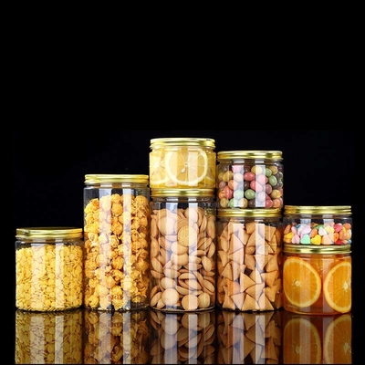 ظرف های پلاستیکی شفاف PET قابل تنظیم قوطی های دارای پوشش