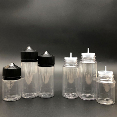 بطری های مایع PET شفاف با ظرفیت 10ml 15ml 30ml 60ml 80ml 100ml
