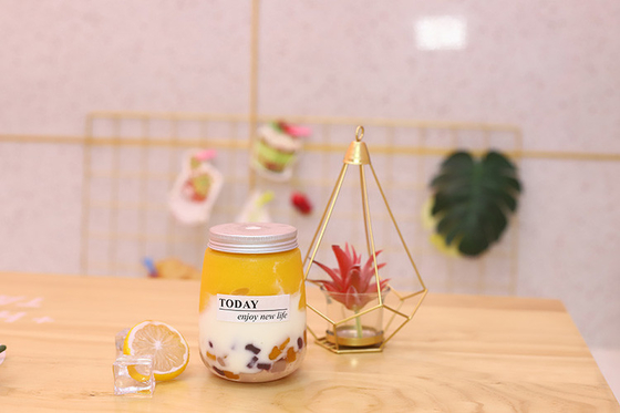 1000 میلی لیتر پیچ روی پوشش حباب چای شیشه بطری برای چای شیر
