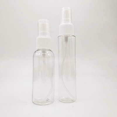بطری اسپری پلاستیکی صاف PET 10ml 15ml 30ml 50ml 60m 70ml 100ml 200ml 500ml شفاف برای مسافرت