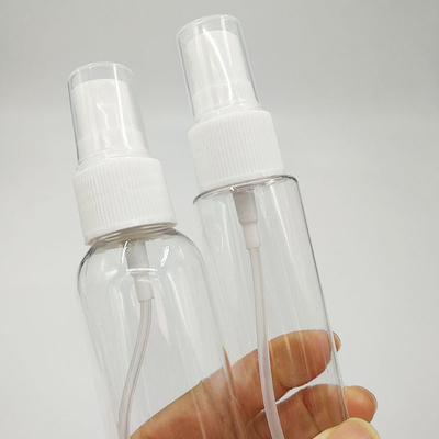 بطری اسپری پلاستیکی شفاف PET برای سطوح صاف ظرفیت 10ml 15ml 30ml 50ml 60m 70ml 100ml 200ml 500ml