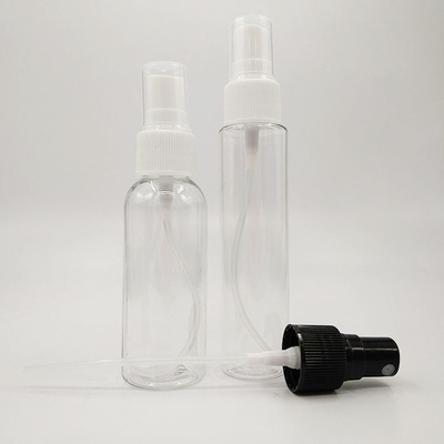 بطری اسپری پلاستیکی شفاف PET برای سطوح صاف ظرفیت 10ml 15ml 30ml 50ml 60m 70ml 100ml 200ml 500ml