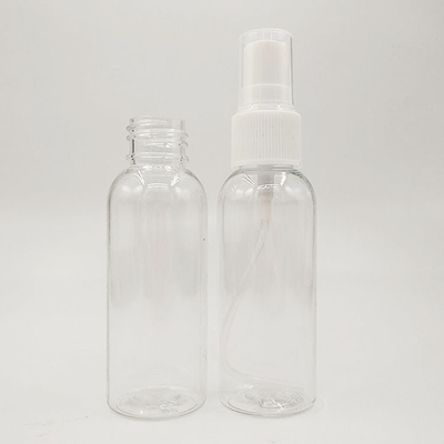 بطری اسپری پلاستیکی شفاف PET برای سطوح صاف ظرفیت 10ml 15ml 30ml 50ml 60m 70ml 100ml 200ml 500ml