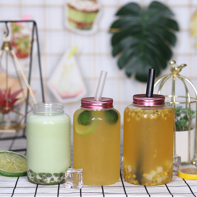 بطری های چای شیر متوسط طراحی مربع دور ضد نشت برای دستکاری راحت