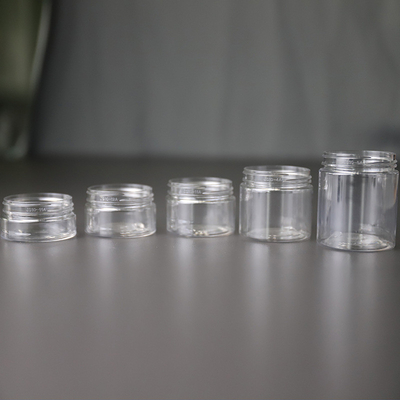 چاپ سفارشی شیشه پلاستیکی آرایشی 10ml 15ml 30ml 60ml 80ml 100ml 120ml 150ml شفاف برای بسته بندی آرایشی