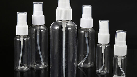 بطری اسپری PET قابل پر کردن مجدد برای روزانه 10ml 15ml 30ml 50ml 60ml 70ml 100ml 200ml 500ml