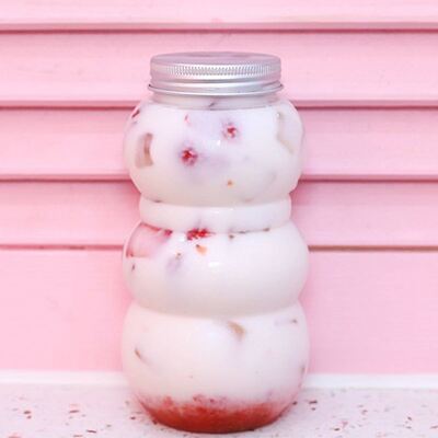 05 کیلوگرم قوری های چای حباب دار با پوشش پیچ دار ظرف های پلاستیکی شفاف ماندگار مناسب برای ذخیره سازی مخلوط کردن و سرو کردن نوشیدنی های چای حباب