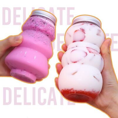 05 کیلوگرم قوری های چای حباب دار با پوشش پیچ دار ظرف های پلاستیکی شفاف ماندگار مناسب برای ذخیره سازی مخلوط کردن و سرو کردن نوشیدنی های چای حباب