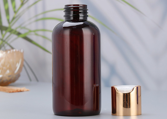 بطری های لوسیون مشکی مات 120 میلی لیتری بطری پلاستیکی گرد بوستون PET 16 Oz