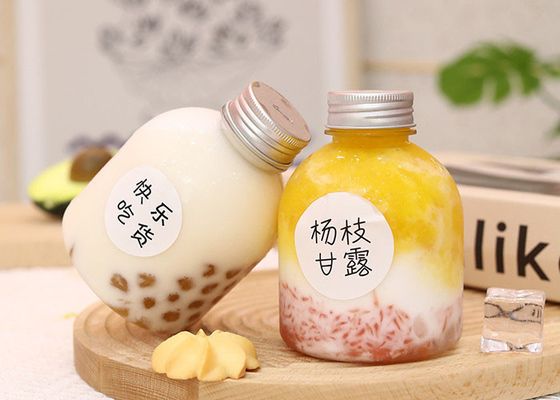 بطری آبمیوه PET نوشیدنی پلاستیکی شفاف بسته خالی بطری آنزیم چای شیر با پوشش