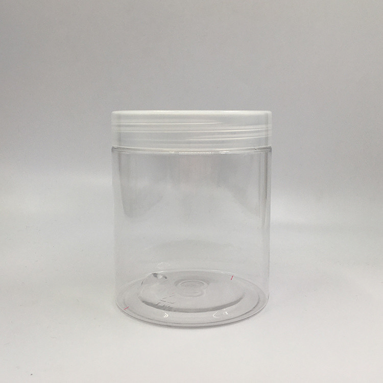 100ml 8oz 500ml 1000ml ظروف پلاستیکی شفاف برای نگهداری حیوانات خانگی قوطی کرم لوازم آرایشی درجه غذایی با پوشش