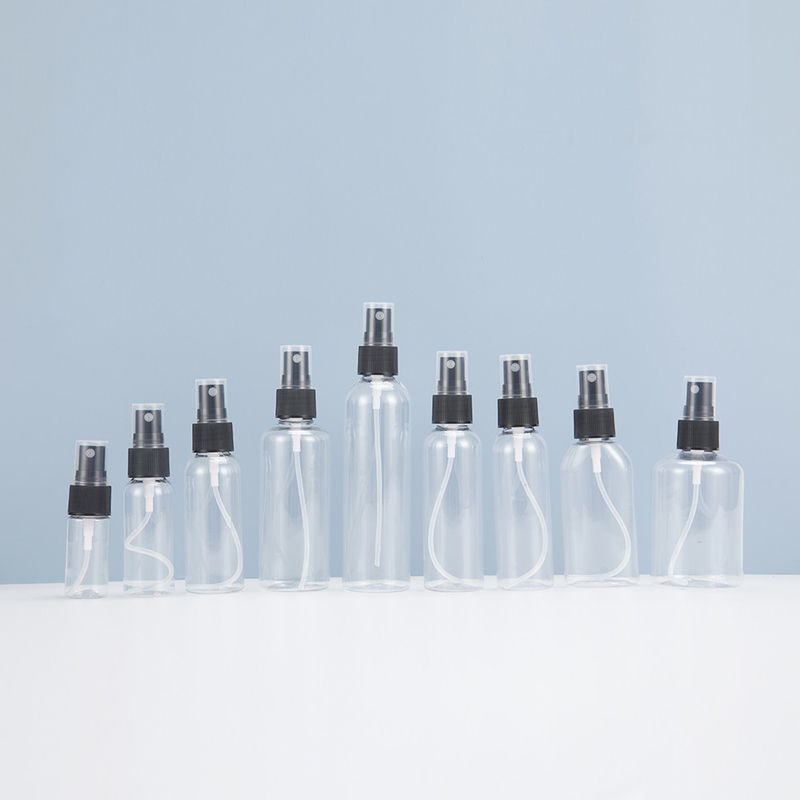 بطری اسپری پلاستیکی شفاف PET برای هر روز 10ml 15ml 30ml 50ml 60m 70ml 100ml 200ml 500ml