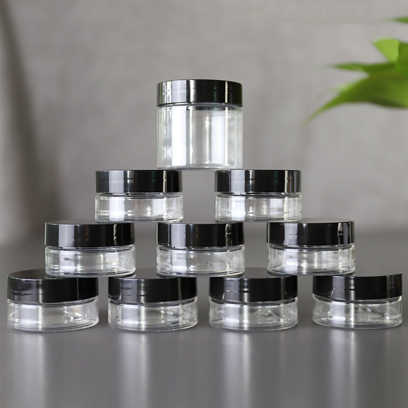 چاپ سفارشی شیشه پلاستیکی آرایشی 10ml 15ml 30ml 60ml 80ml 100ml 120ml 150ml شفاف برای بسته بندی آرایشی