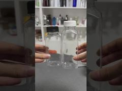 بطری های آبمیوه پلاستیکی با درپوش، ظروف نوشیدنی شفاف با درب برای نوشیدنی