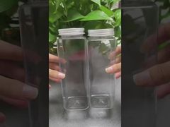 فروش عمده بطری پلاستیکی مربع نوشیدنی شیر آبمیوه چای با درب